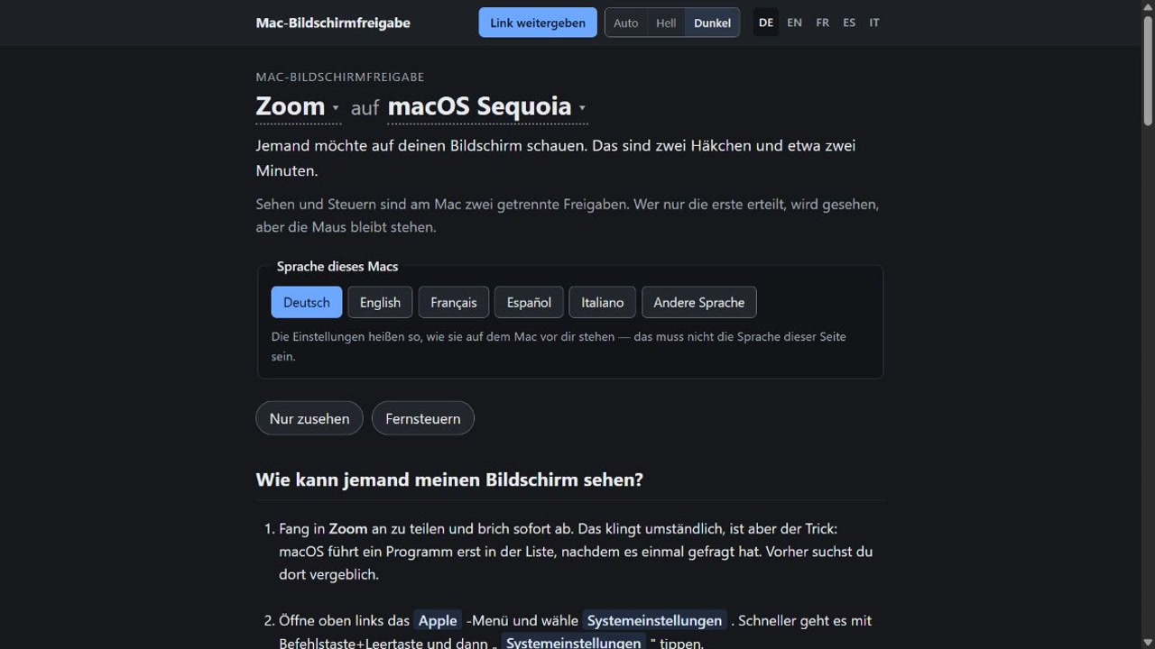 دليل مشاركة شاشة Mac يعرض خطوات Zoom وإعدادات الخصوصية في macOS.